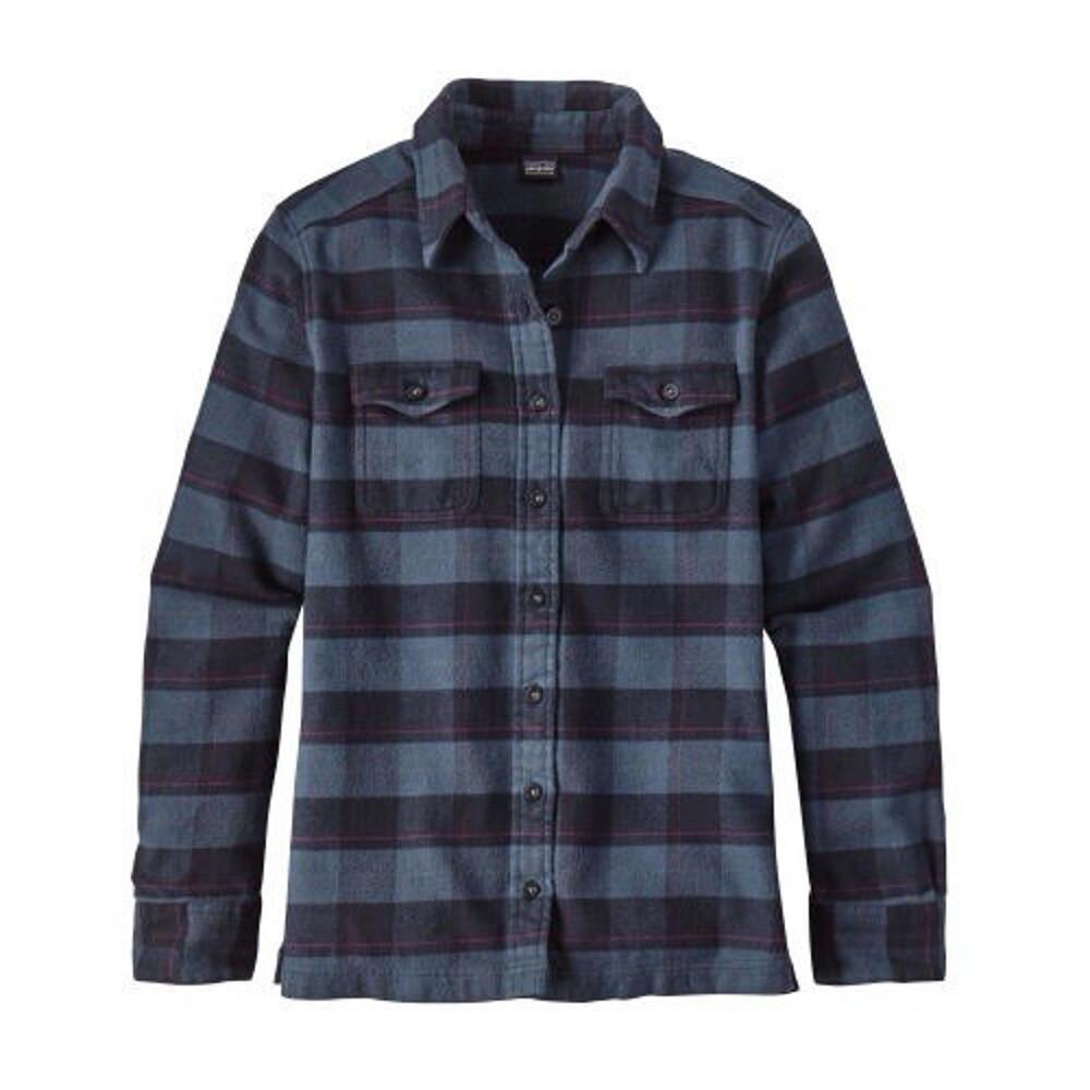 Patagonia shirt top womens 8 blue fjord flannel organic cotton hiking gorpcore